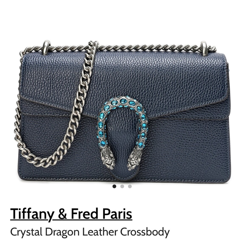 Tiffany & Fred Crystal Dragon Leather Crossbody Bag - BRAND NEW!